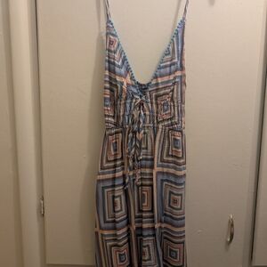 Geometric Patterned Maxi Dress